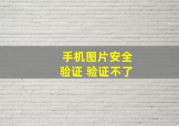 手机图片安全验证 验证不了